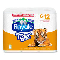 Royale Tiger Strong Paper Towel - 6 Pack-Strong, soft, and absorbent! From food spills and indoor cleanups to rugged jobs, this tiger has what it takes to attack messes - even when wet