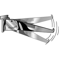 Wamaco 16" Adjustable Slatwall Shelf Bracket, Chrome, 10 Pack-Notched shelf bracket that adjusts to desired angle