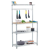 TRINITY EcoStorage Baker's Rack, Chrome (TBFZ-1501)-EcoStorage finish represents eco-friendly production - No toxic chemicals are released into the environment during the production of this product