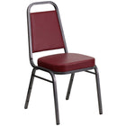 Flash Furniture HERCULES Series Trapezoidal Back Stacking Banquet Chair with Silver Vein Frame - Burgundy Vinyl-500 lb. Weight Capacity