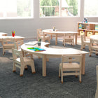 Flash Furniture - Table d'activites demi-lune Bright Beginnings de qualite commerciale en bois pour salle de classe (MKME088013)-Peut accueillir jusqu'à 3 enfants