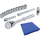 Ensemble de 15 douilles stand., prise 3/8, 6pans-1