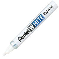 Pentel White Permanent Marker - Medium Point-Quick drying white china clay permanent, pigment ink