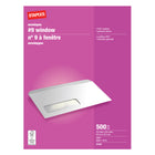Staples #9 Gummed White Window Envelopes - 3-7/8" x 8-7/8" - 500 Pack-The #9 window envelope fits neatly into #10 envelopes to use as  remittance or can be used to send small cheques, statements, invoices, forms and more