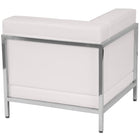 Flash Furniture HERCULES Imagination Series Contemporary Melrose Leather Left Corner Chair with Encasing Frame - White-Contemporary Style