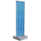 Azar Displays 4-Sided Pegboard Floor Display, Studio Base, Blue (700770-BLU)-Pegboard display fixture