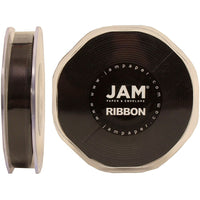 JAM Paper Double Faced Satin Ribbon, .38 Inch Wide x 25 Yards, Black, 4 Pack (803SAbl25g)-Black