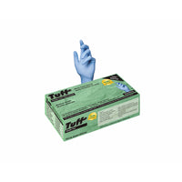 Tuff Powder-Free Disposable Nitrile Gloves - Small - Blue - 100 Pack-Powder-Free