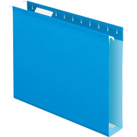 Pendaflex Reinforced Extra Capacity Blue Hanging Folders - Letter Size - 10 Pack-File thick documents, bulky catalogs, phone books, reports and manuals