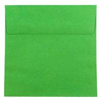 JAM Paper 8.5 x 8.5 Square Envelopes, Brite Hue Green Recycled, 100 Pack (2792295g)-Christmas green