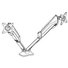 Heartwood 100-MA2 Pneumatic Dual LCD Monitor Arm, Black-Pneumatic suspension articulating arms adjust up to 15.75" high