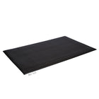 Mat Tech Tuff Spun Foot Lover Anti-Fatigue Mat - Ribbed Surface - 2' x 3' - Black-Ergonomic mat