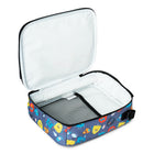 Bondstreet Insulated Kids Lunch Box - Grey Monsters Print-interior mesh pocket