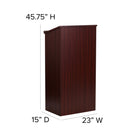 Flash Furniture Stand-Up Wood Lectern in Mahogany-5 Year Limited (non moving metal parts) 2 yr Parts