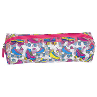 Merangue Retro Glitter Pencil Pouch - Clear-Pencil pouch to store various stationery tools