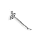 Azar Displays 4" x 0.287" Plastic Pegboard Hooks, Clear, 50 Pack-Used for pegboard and slatwall
