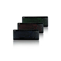 Adesso SlimTouch 120, 3-Colour Illuminated Compact Multimedia Keyboard-3 color illuminated backlit keyboard