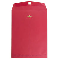 JAM Paper 9 x 12 Open End Catalog Envelopes with Clasp Closure, Brite Hue Red, 100 Pack (7781)-Christmas red