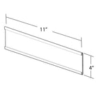 Azar Displays 4" x 11" Plastic Adhesive-Back C-Channel Nameplates, Clear, 10 Pack (199615)-Adhesive tape on the back for hanging on practically any surface