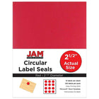 JAM Paper Round Circle Label Sticker Seals, 2.5" diameter, Assorted Bright Colours, 4 Packs of 120 (147628assrt)-4 packs of 120 labels, 480 labels total