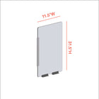 Mark Maker Modular Sneeze Guard Side - Acrylique transparent 1/4" - panneau 11,5" Lx31,5"H - 2 traverses inférieures de 4"-Fabriqué à partir d'acrylique transparent de 1/4".
