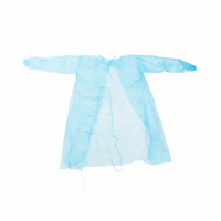 Globe Isolation Gown - Large - Blue - 100 Pack-Blue, high-quality breathable non-woven polypropylene protective barrier