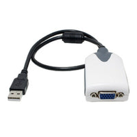 AddOn USB 2.0 to VGA Multi Monitor Adapter/External Video Card (USB2VGA)-8in USB 2.0 (A) Male to VGA Female Black Video Adapter