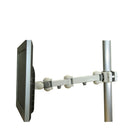 TygerClaw Full-Motion Point of Sale Pole Mount, 4.7" x 19.3" x 4.7", Grey-Holds most 10" to 17" monitors up to 22lbs/10 kg