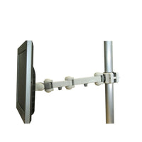 TygerClaw Full-Motion Point of Sale Pole Mount, 4.7" x 19.3" x 4.7", Grey-Holds most 10" to 17" monitors up to 22lbs/10 kg