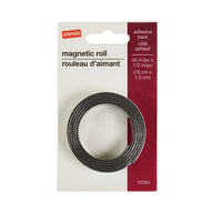 Staples Magnetic Tape Roll - 1/2" x 30" - Black-Peel and stick