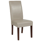 Flash Furniture Greenwich Series Parsons Chair, Beige Leather (QYA379061BGL)-Beige Leather