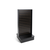 Can-Bramar Econoline Double Side Streamline Slatwall Merchandiser - 24" D x 24" W x 54"H - Black-3/4" thick durable melamine laminate surface