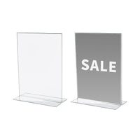 Futech CTS0155 Acrylic Letter Size Sign Holder - 4 Pack-The CTS0155 Acrylic Sign Holder is a great promotional or advertising display for your customers or guests. The display is a letter size print, which artwork can be done straight from your own personal printer and inserted right into the display after.