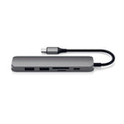 Satechi Type-C Slim Multimedia Adapter V2 - Space Grey-Space Grey, Aluminum