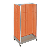 Azar Displays H-Shaped Pegboard Display, 66" x 36", Orange (700432-ORG)-Orange plastic