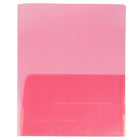 JAM Paper Plastic See Through Two Pocket Folder, Red, 12 Pack (381reddg)-Red