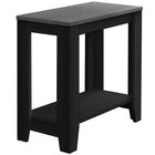 Monarch Specialties 3134 Accent Table - Black/Grey Top-This rectangular accent table presents a fashionable grey wood top and black frame