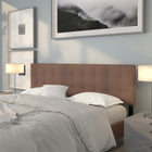 Flash Furniture Bedford Tufted Upholstered King Size Headboard - Camel Fabric-Panel Headboard