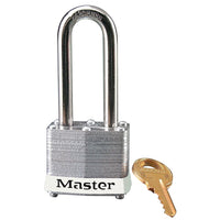 Master Lock Series 3 Laminated Steel Safety Padlocks, White, 1-9/16" Body Width (3LHWHT)-Security Padlock