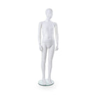 Can-Bramar  Child Abstract Unbreakable Mannequin - Glass Base - Age 10-12 Years - Blown White (PL-T12)-Straight Arms for Easy Dressing