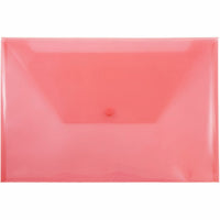 JAM Paper - Enveloppes en plastique avec fermeture à pression - Livret légal - 9.75" x 14.5" - Rouge - Paquet de 12- La couleur rouge