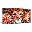 Designart Lively Lion Large Animal Canvas Artwork, (PT2369-32-16)-Print