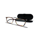 ThinOptics FrontPage Brooklyn Reading Glasses - +1.00 Strength - Tortoise with Milano Black Case-5