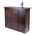 Winsome Newport Wine Bar Expandable Counter, Antique Walnut-Antique Walnut Finish