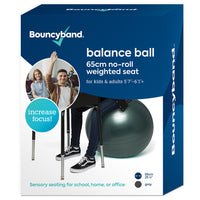 Bouncyband Balance Ball, 65cm, Dark Grey-Stays in place and reduces fidgeting and increases concentration