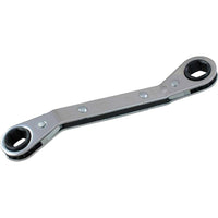 Gray Tools 1/4"x 5/16" 6 Point, 25Deg Offset Ratcheting Box Wrench, Mirror Chrome Finish-Size: 1/4"