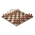 Umbra Wobble Chess Set - Walnut-Wobble uses luxurious maple and walnut wood with plated chrome detailing for the ultimate beautiful modern chess set