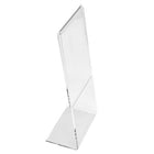 Eddie's Hang-Up Display Ltd. Back Loading Slanted Sign Holder - Clear Acrylic - 3.5" x 5.5" - 12 Pack-Clear acrylic sign holder