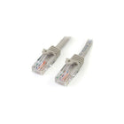 StarTech 45PATCH10GR 10' Cat 5e Snagless Patch Cable, Grey-Features RJ-45 Male connector on both sides to facilitate easy connectivity