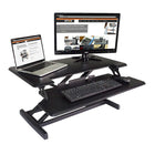 Victor Height Adjustable Compact Standing Desk with Keyboard Tray (DCX610)-Transforms any sit down desk into a sitting OR standing desk